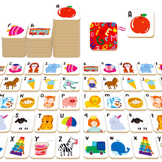 Hebayy Alphabet Memory Game with 52 cards for engaging letter matching and early literacy practice.