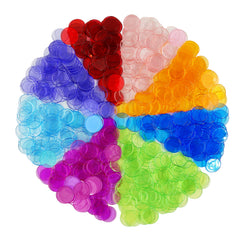 Hebayy clear plastic counting chips measuring 3/4 inch for easy handling in math activities