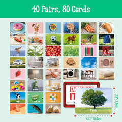 Hebayy daily items match pencils card supports fine motor and memory skills.