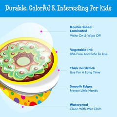 Hebayy donut tiles back side blank for drawing and creativity