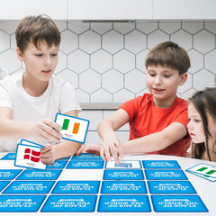 Hebayy Flags World 2.9 by 4.1 inch cards support small hands.