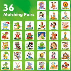 Hebayy memory matching game 72 cards, blank side, perfect for kids to draw and create.
