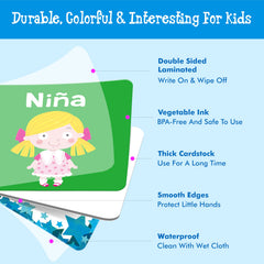 Hebayy Spanish memory game 72 cards set supports 36 word pairs for preschoolers.
