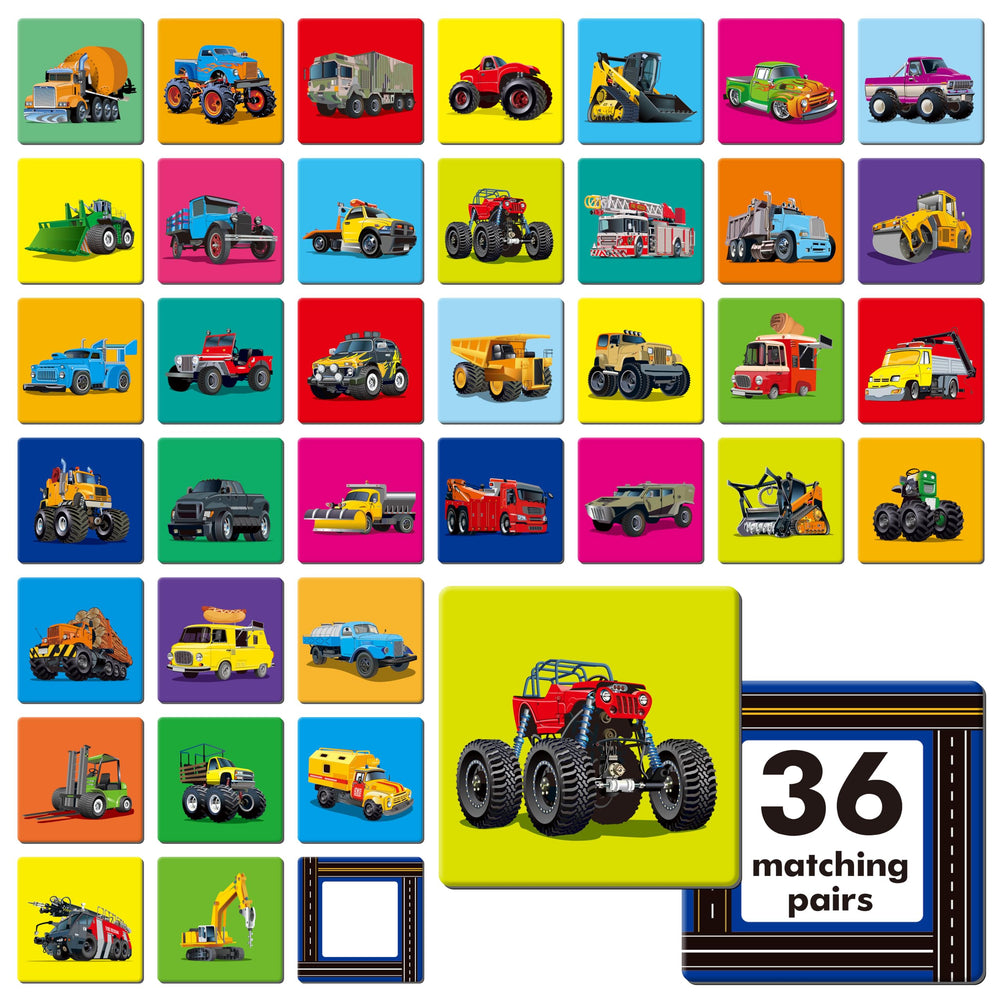 Hebayy truck matching game dump-truck card enhances memory during play