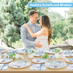 Heboland blue boy shower forks, convenient disposable flatware for easy service.