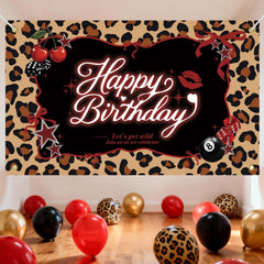 Heboland matching cherry cheetah decor elevates dessert tables.