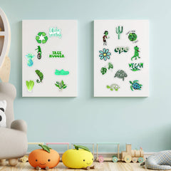 Hebraeos Earth Day stickers for toys stick firmly to smooth surfaces like plastic toys