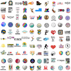 Hebraeos volleyball stickers waterproof and sun-resistant for outdoor surfaces.