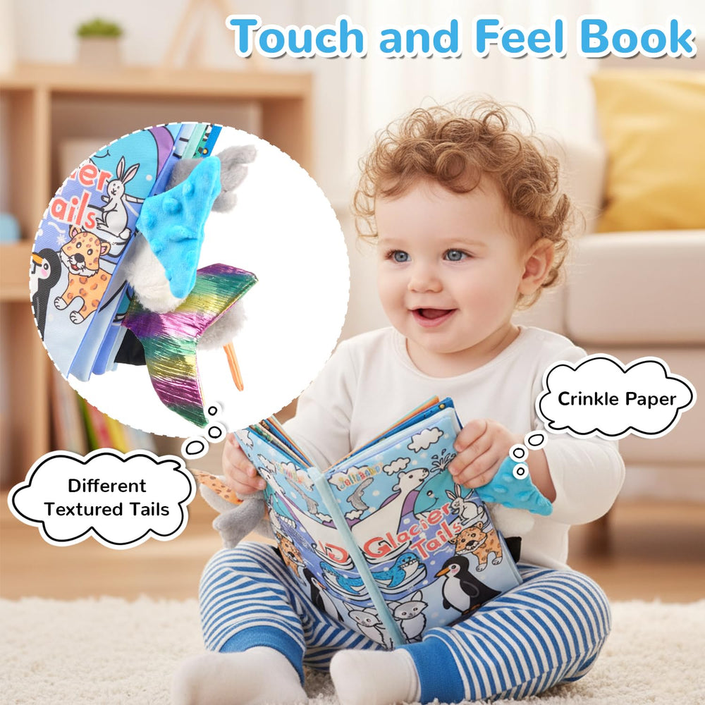 HECCEI back cover crinkle page adds tactile interest during play