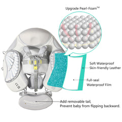 HECCEI Mambobaby float canopy provides sun protection for delicate skin.