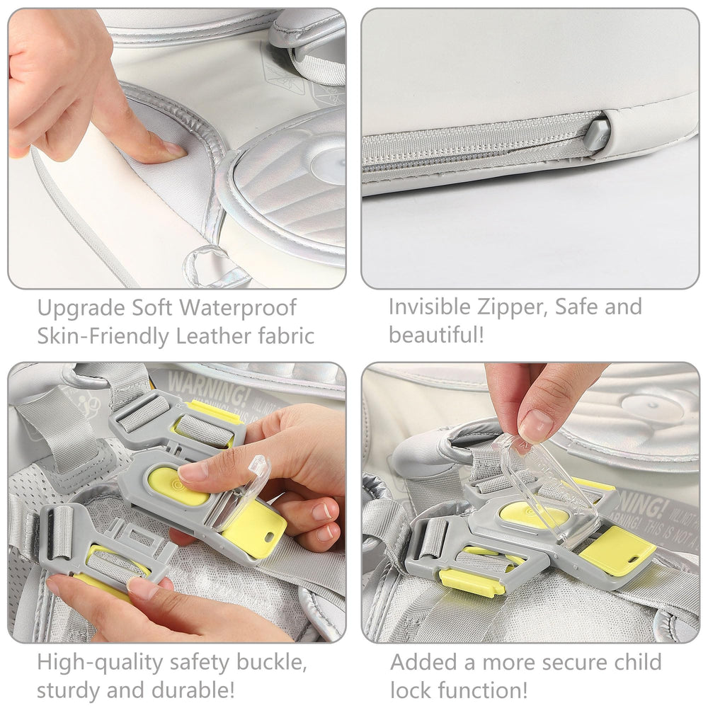 HECCEI Mambobaby float safety buckle improves secure fit for active babies.