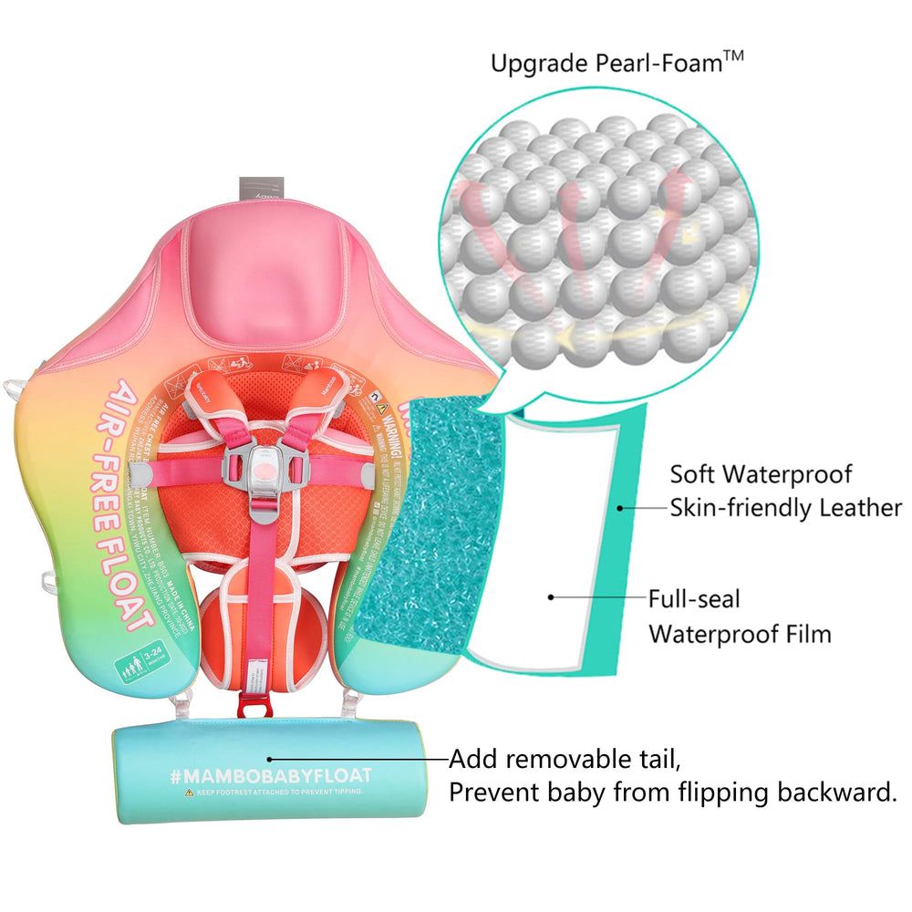 HECCEI Mambobaby removable sun canopy rainbow with UPF50+ shading