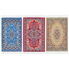 Heclia dollhouse rug blue floral, ideal for cozy living rooms and vintage decorating.