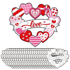 Hedeey heart coloring cards ready for a fun Valentine activity and classroom decor.