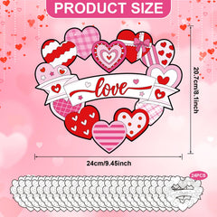 Hedeey Valentine’s wreath kit for kids to assemble and personalize at home or school.
