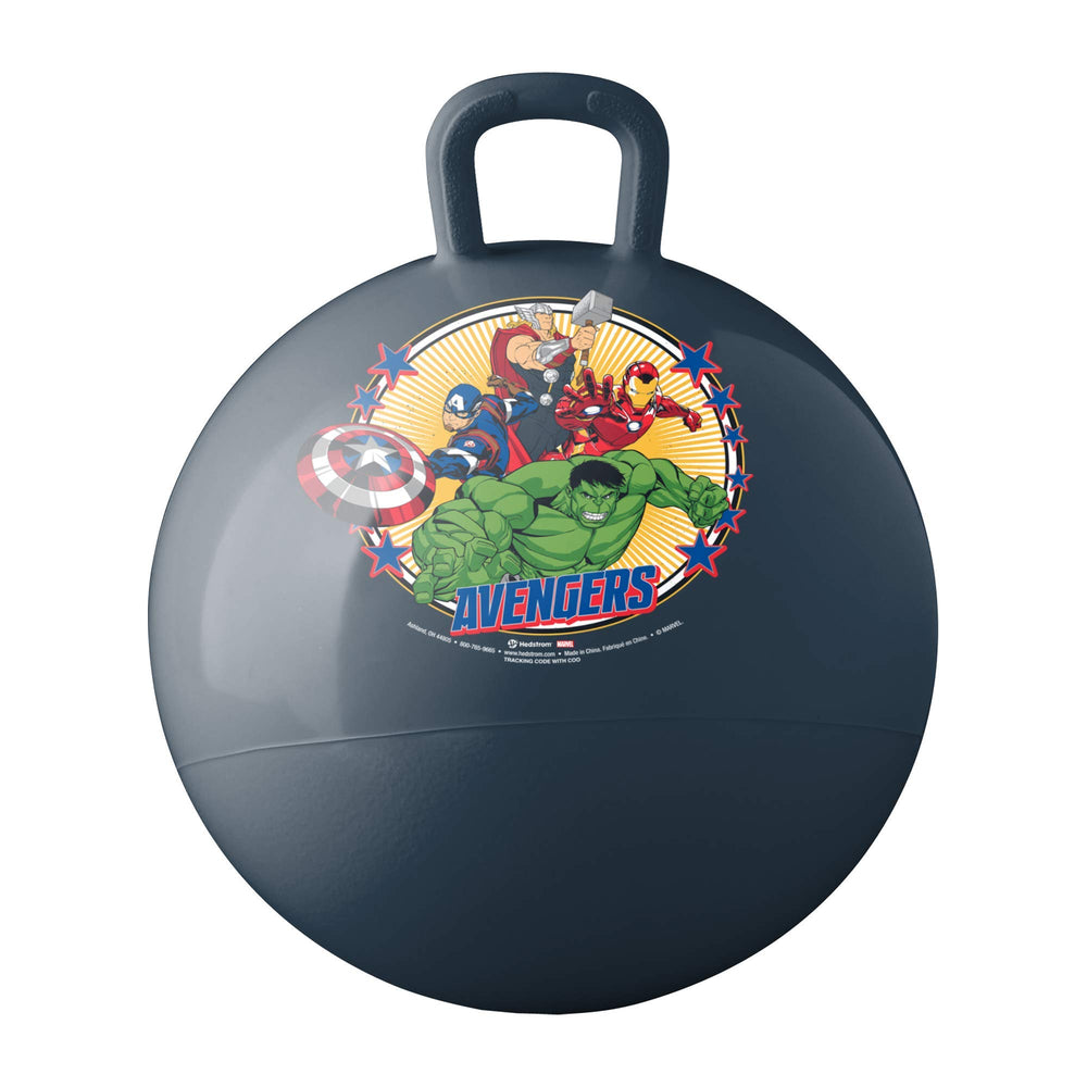 Hedstrom Marvel Avengers Hopper Ball 15-inch with iconic graphic for energetic kids.