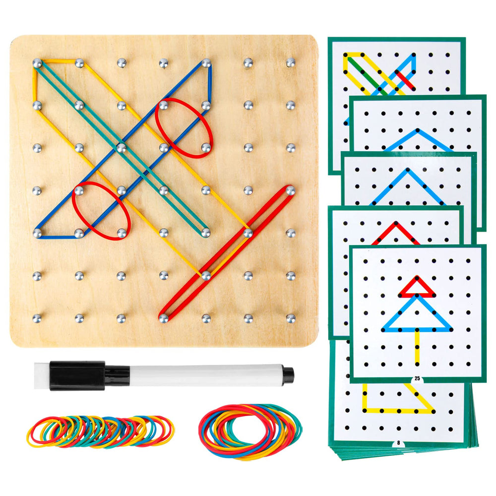 HEELWIRE wooden geoboard with nails for hands-on geometry exploration