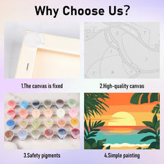 HEIBAGO framed paint by numbers bridge landscape offers a safe, simple craft for beginners.
