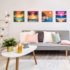 HEIBAGO framed paint by numbers mountain landscape fosters problem solving through color choices.