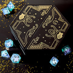 HEIMDALLR Aurora Norse runic font on dice for a thematic touch and legibility