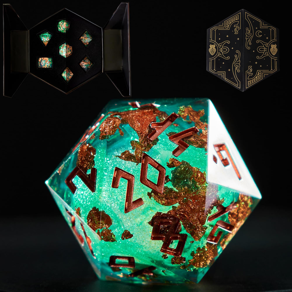 HEIMDALLR liquid core dice Fenrir's Shadow with swirling core for immersive gameplay
