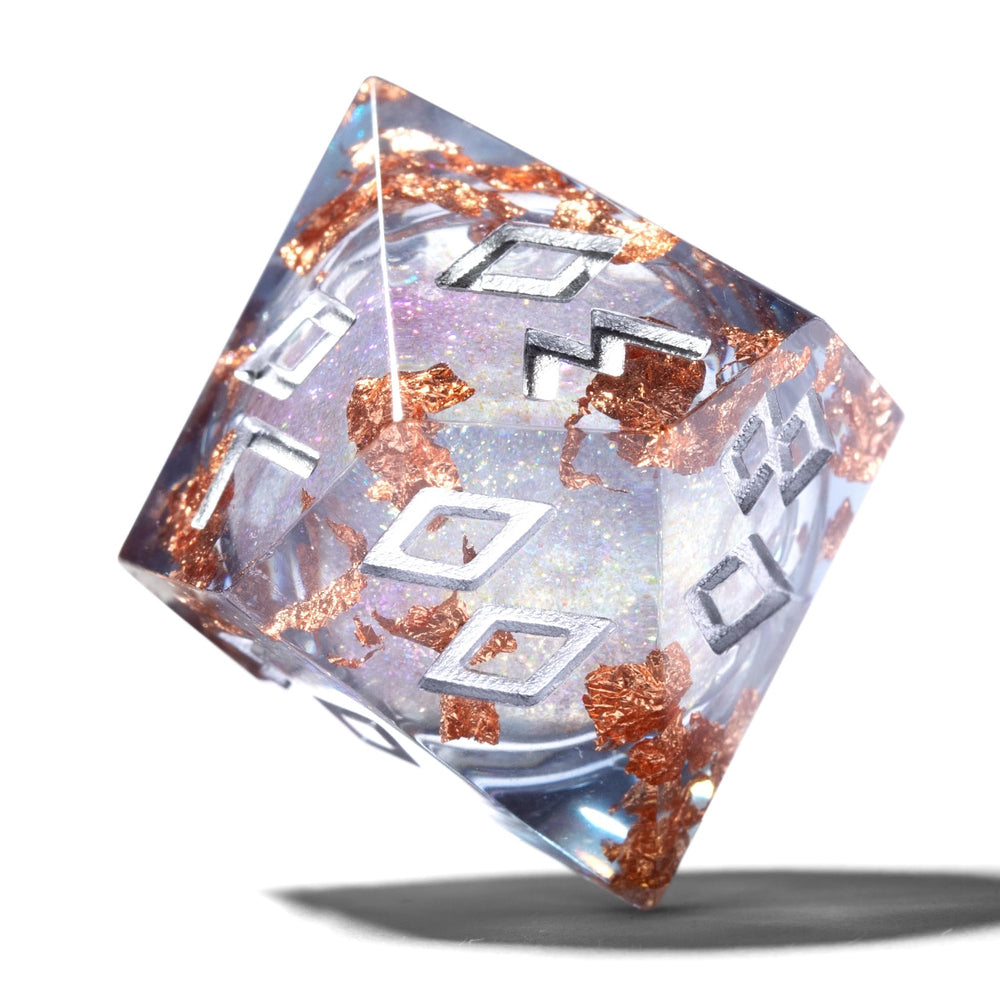 HEIMDALLR dice set showcases sharp-edged faces for quick readability