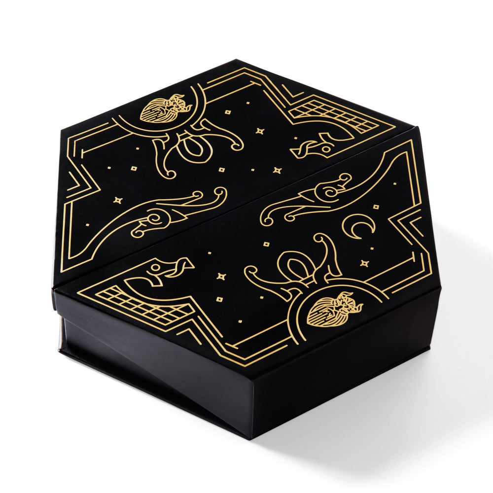 HEIMDALLR dice set on table, providing elevated visual presence