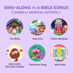 Hello 2 Kids Ark illustrations page inviting kids to sing along with visuals.