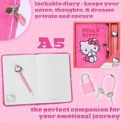 Hello Kitty A5 notebook with durable cover ideal for daily notes.