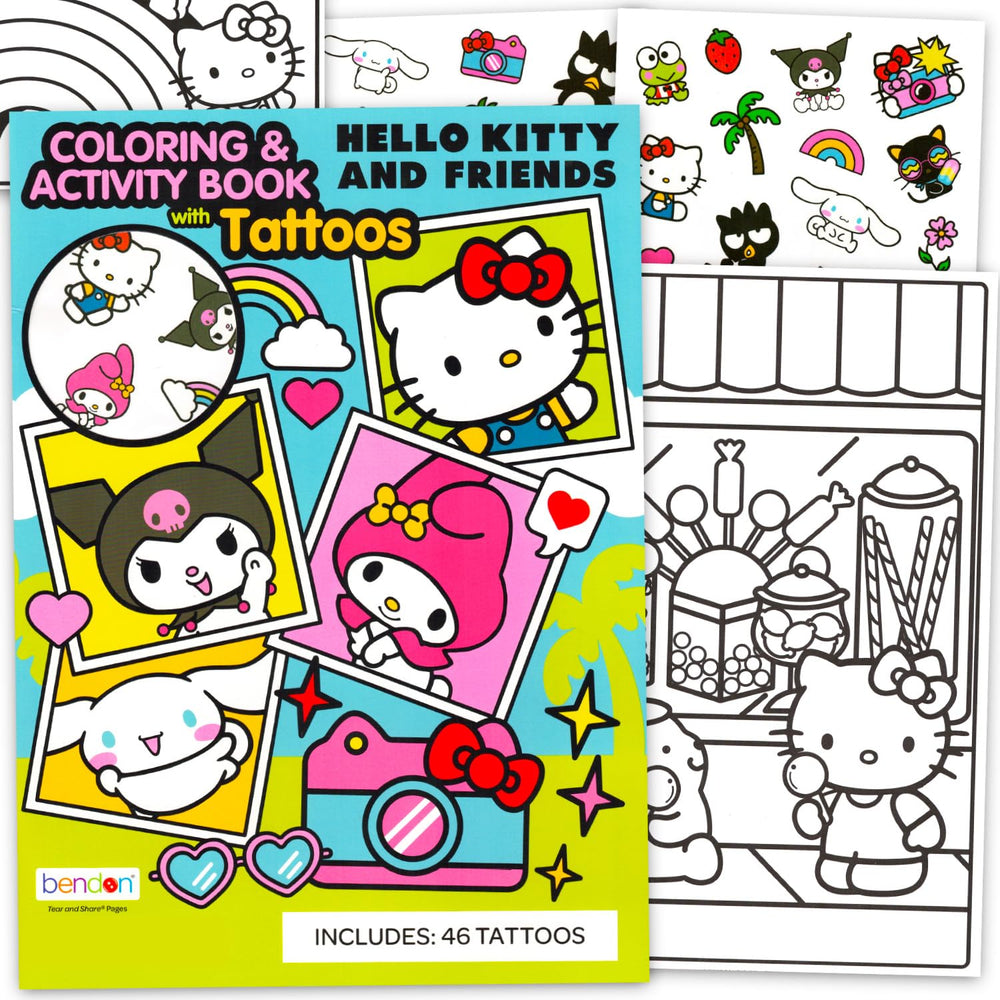 Hello Kitty coloring pages with activities, engaging kids in imaginative play.