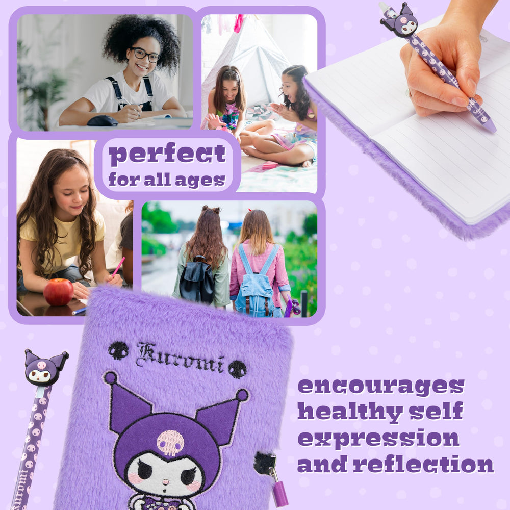 Hello Kitty journal is portable and fits backpacks and purses.