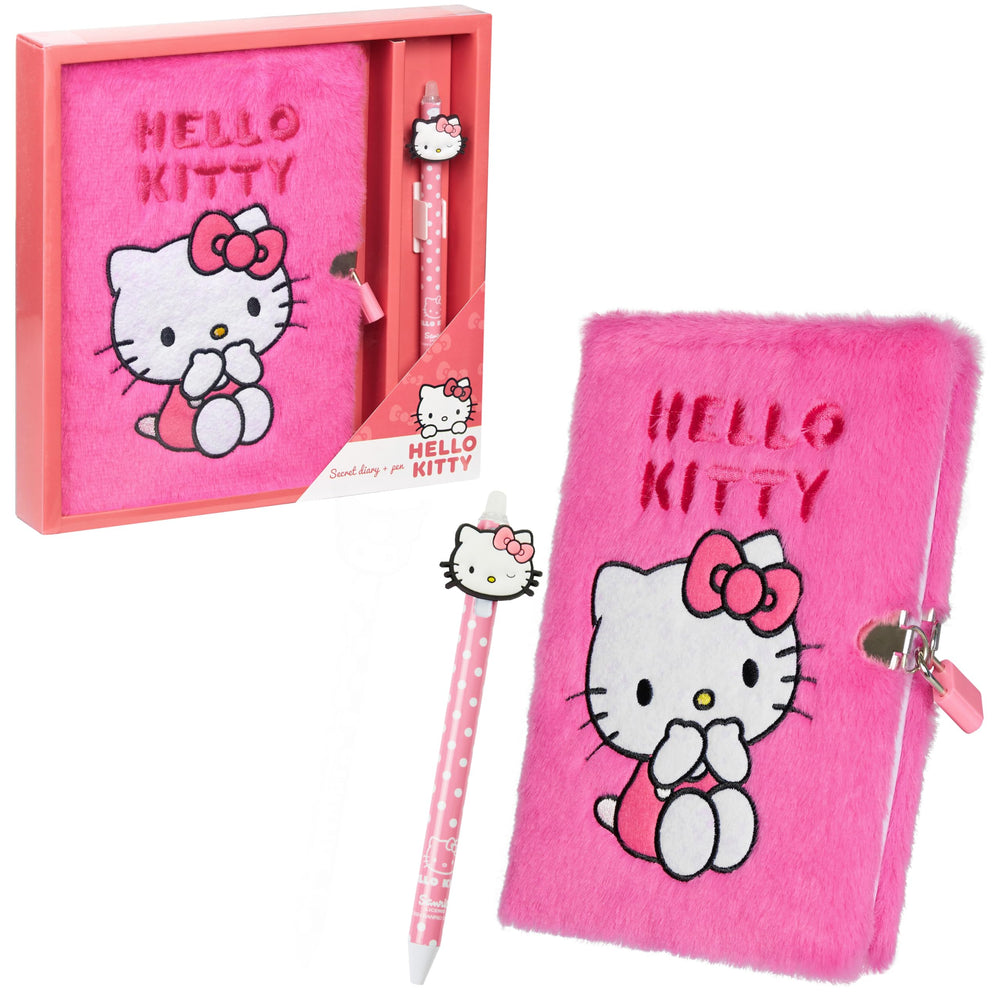 Hello Kitty diary with lock and key for private journaling and secure notes.