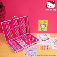 Hello Kitty markers and crayons set with easy cleanup for kids.