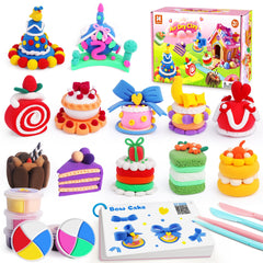 Helsort air dry clay cake kit box set for kids, ideal for home cake-model crafting.