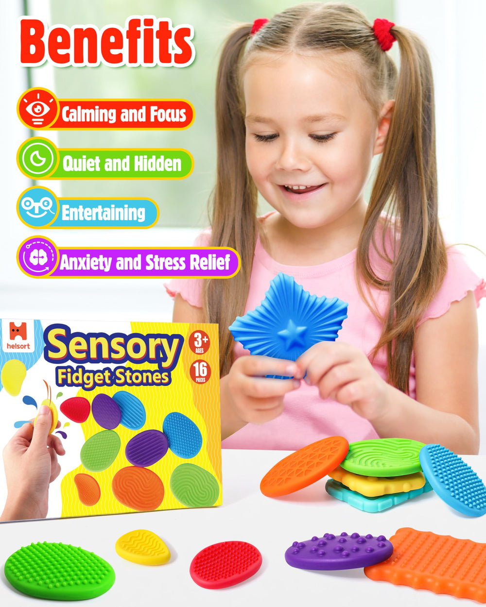 Helsort sensory stones serve as multipurpose gifts for autism and ADHD support.