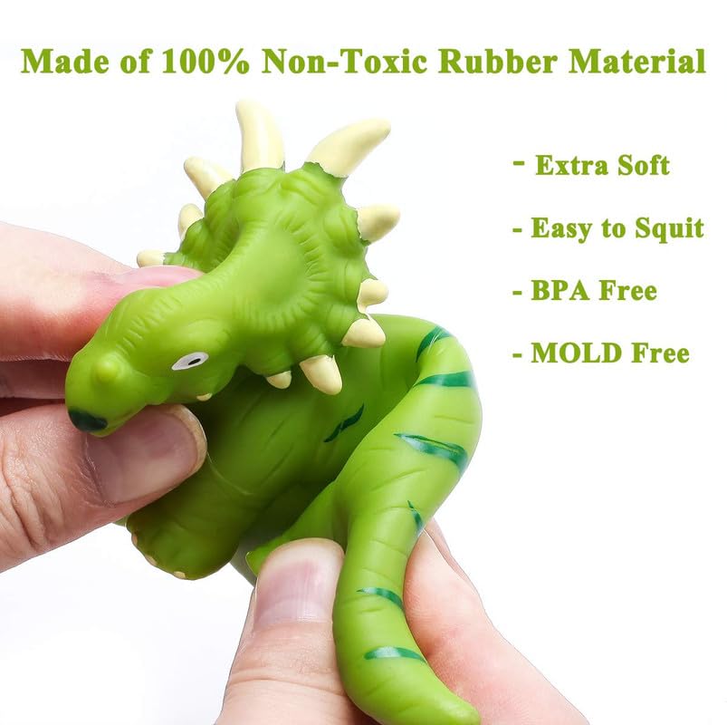 Hely Cancy dinosaur bath toy with decorative stones for creative setup.