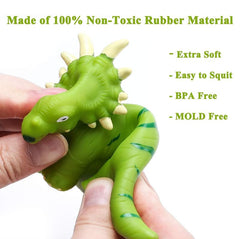 Hely Cancy dinosaur bath toy with decorative stones for creative setup.