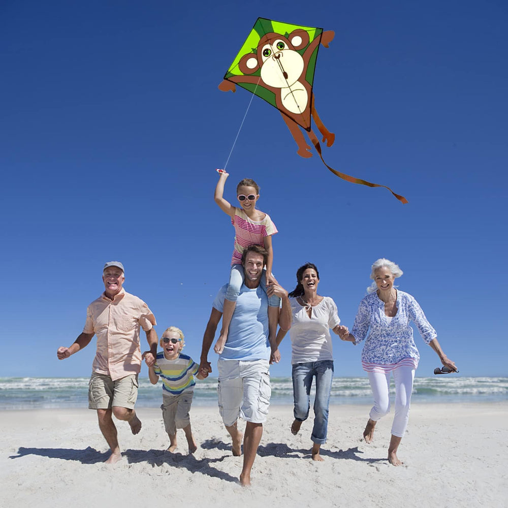 HENGDA KITE monkey kite with line, easy setup for kids.