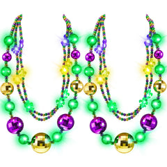 Henoyso 50-inch Jumbo bead necklace in bold colors for standout Mardi Gras looks.