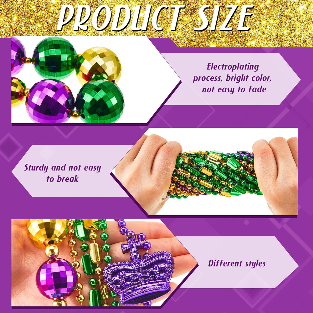 Henoyso crown beaded necklace festive crown accents for parade outfits