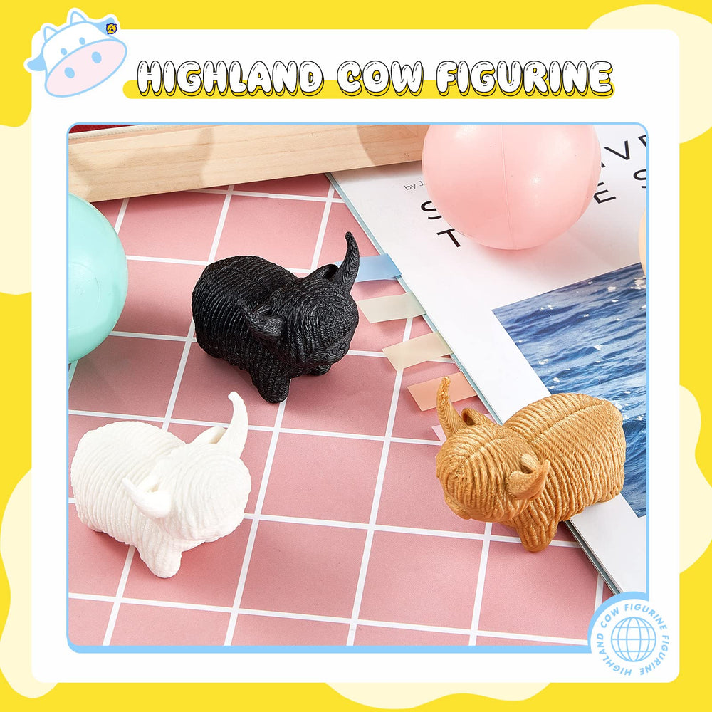 Henoyso Highland cow figurine black variant brings bold desk accent