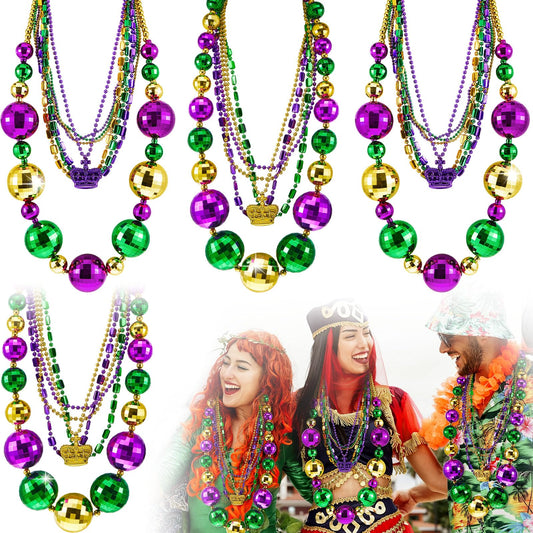 Henoyso jumbo bead necklace 50-inch for bold Mardi Gras parades