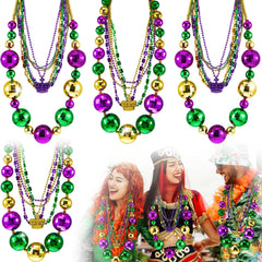 Henoyso jumbo bead necklace 50-inch for bold Mardi Gras parades