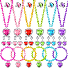 Henoyso princess jewelry set necklaces for vibrant dress-up play