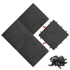 Hensgaukt 4pc base plates 16x16 black for sturdy brick foundations