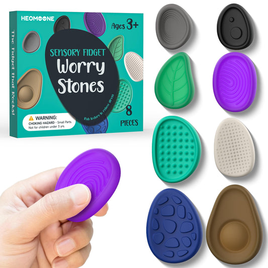 HEOMOONE fidget stone textured-1: portable calm tool for focus during work