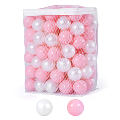 Heopeis ball pit balls pink and pearl white for safe sensory play
