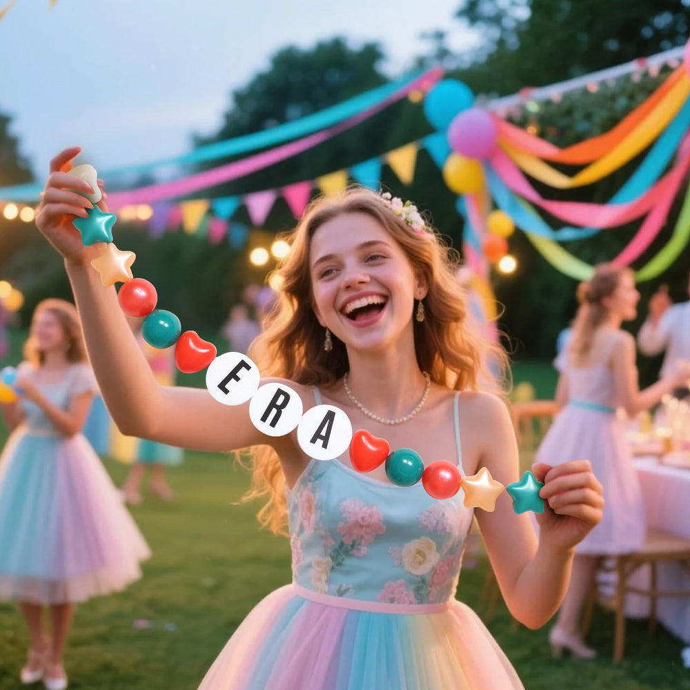Heopeis pom-pom garland accents brighten spaces and tables.