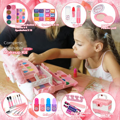 HERAPFANN kids makeup set 57pcs, all-in-one kit for creative dress-up sessions.