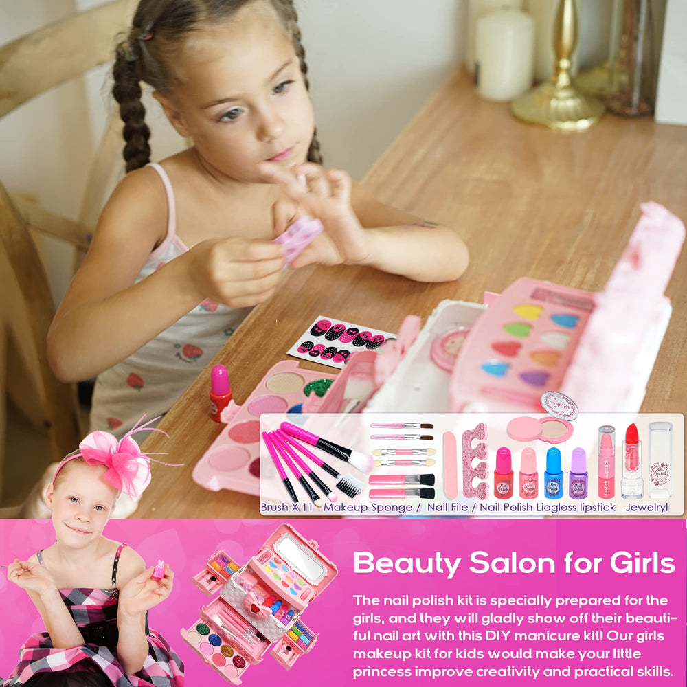 HERAPFANN cosmetic case with mirror, organized storage for playtime.